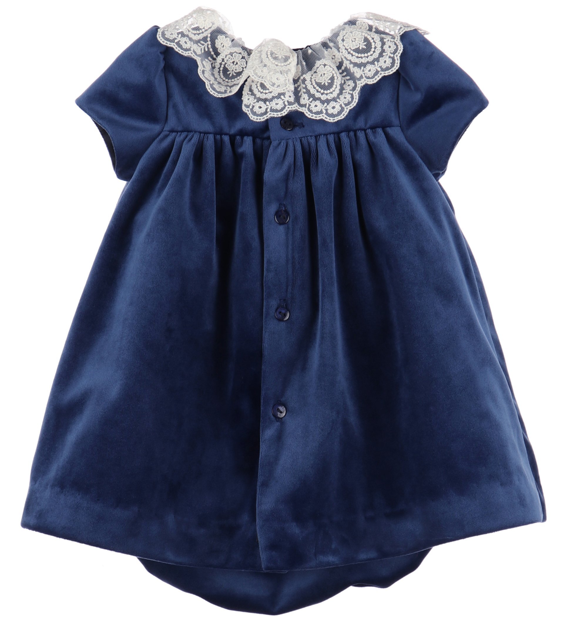 Navy Deluxe Velvet Float Dress- Navy