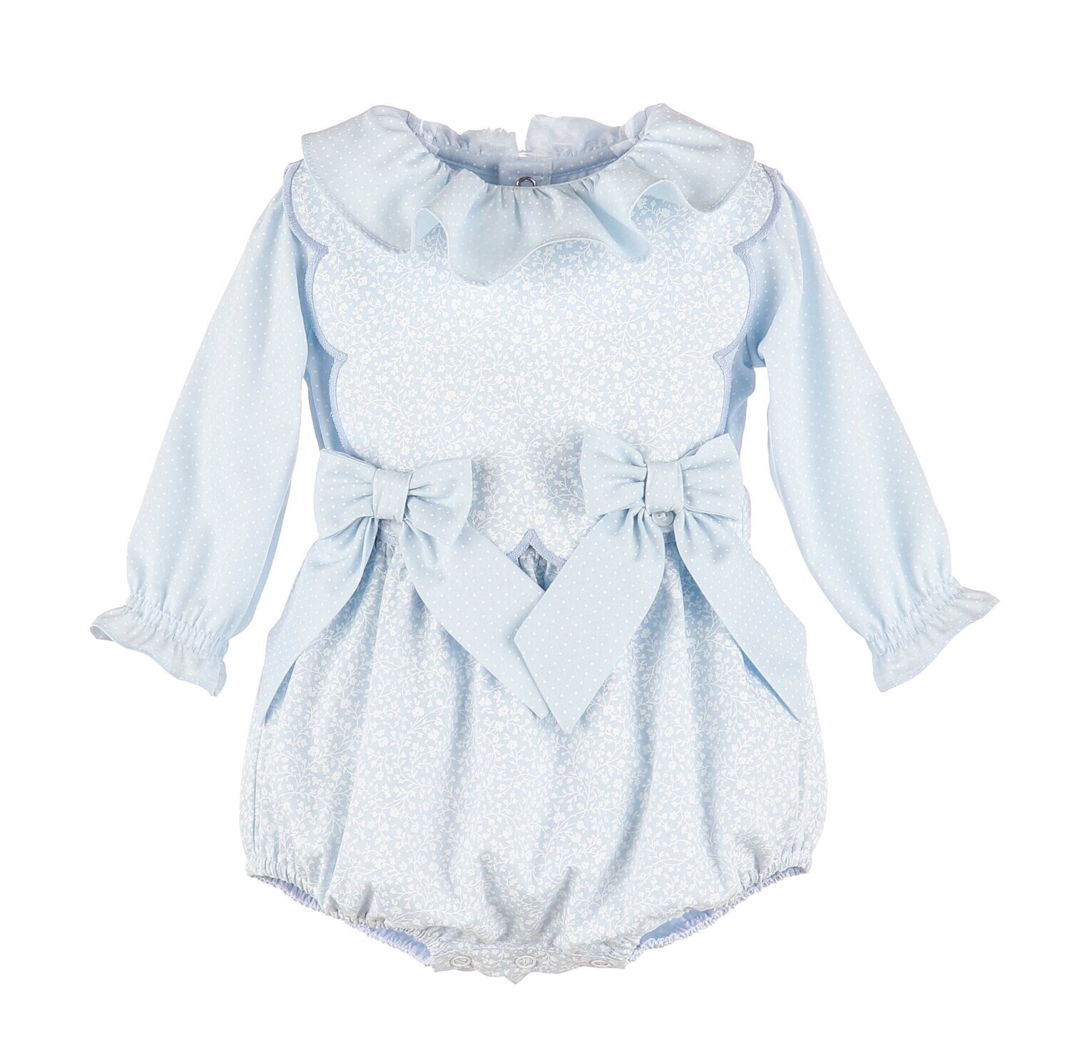 Floral Flurries ScallopOG Scallop Overall- Blue