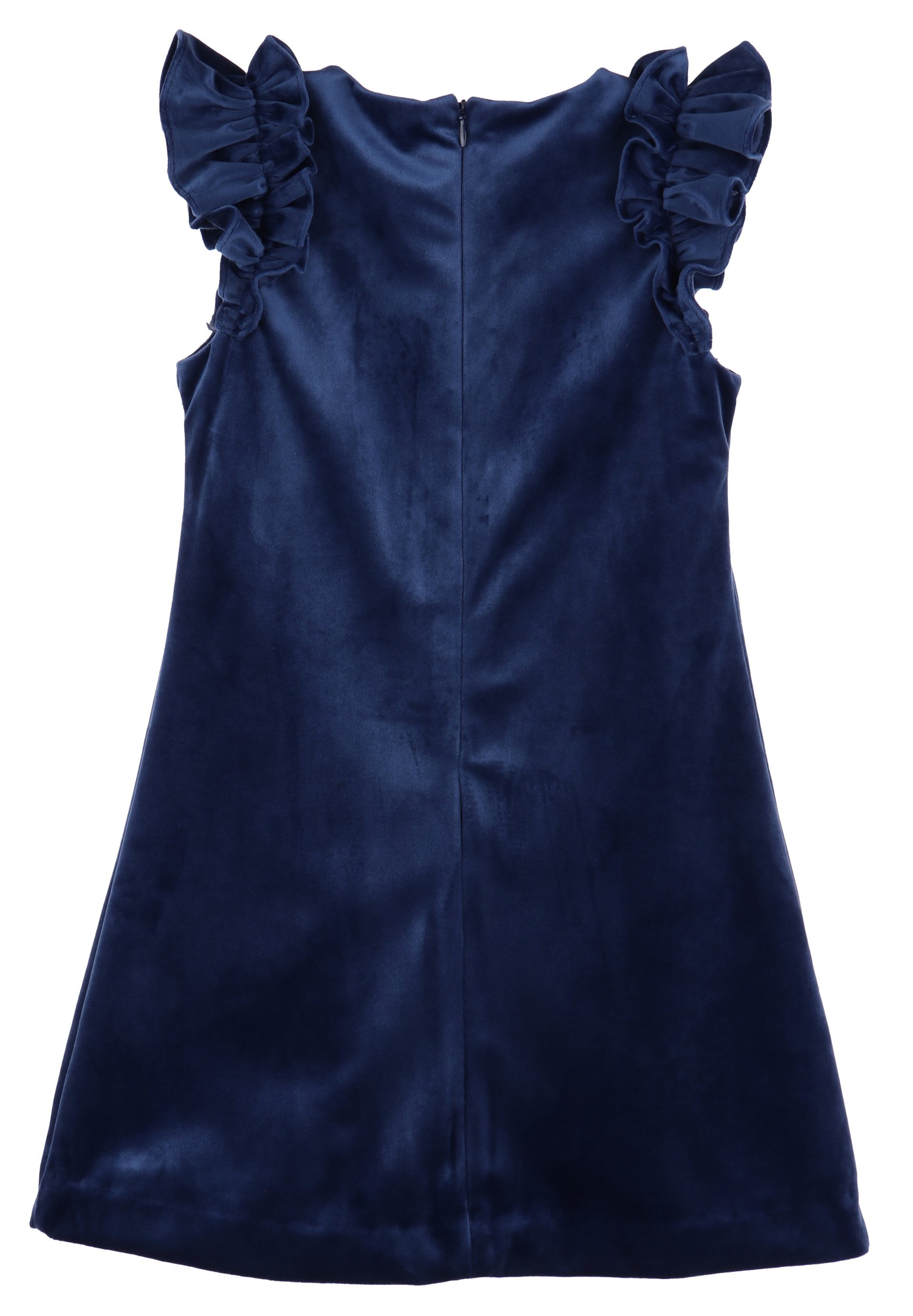 Navy Deluxe Velvet Shift Dress-