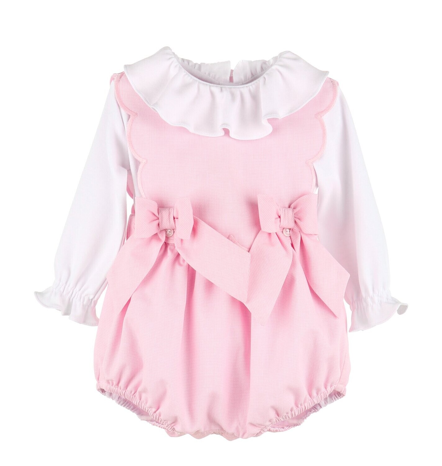 Pink Babytooth OG Scallop Overall