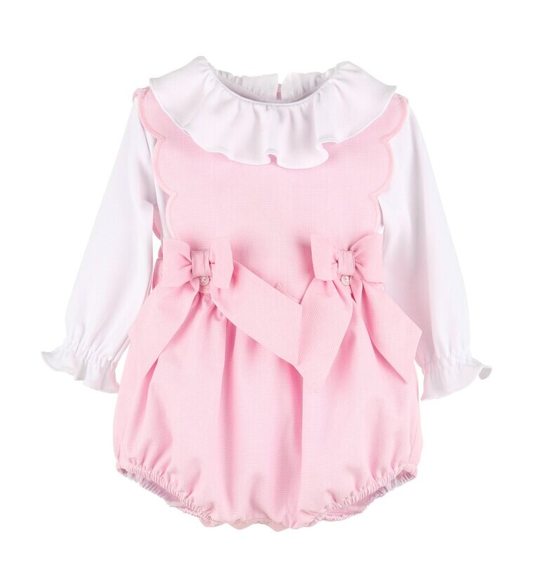 Pink Babytooth OG Scallop Overall