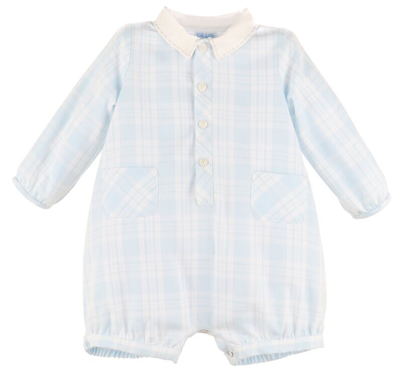 Blue & White Plaid Bubble