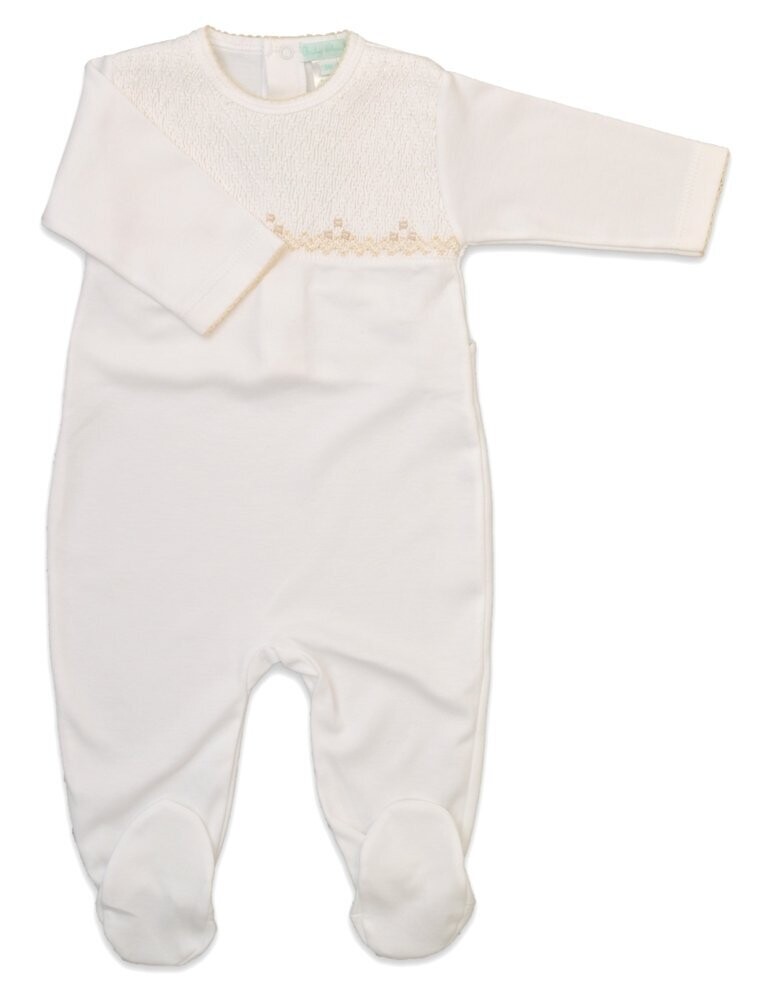 Full Smocked Pima Cotton Unisex Footie
