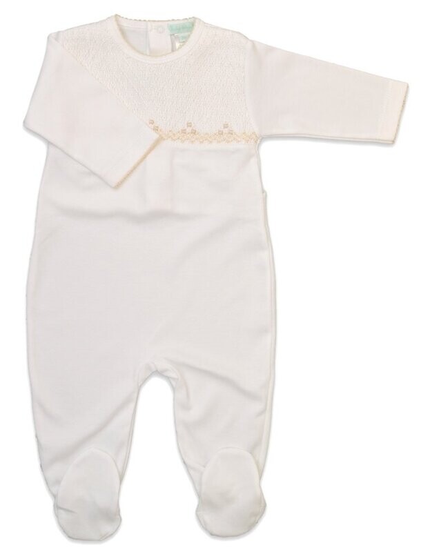 Full Smocked Pima Cotton Unisex Footie