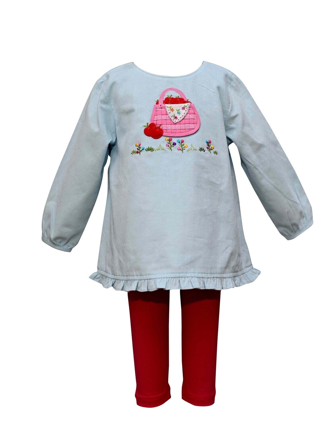 Blue Cord Apple Swing Top Set