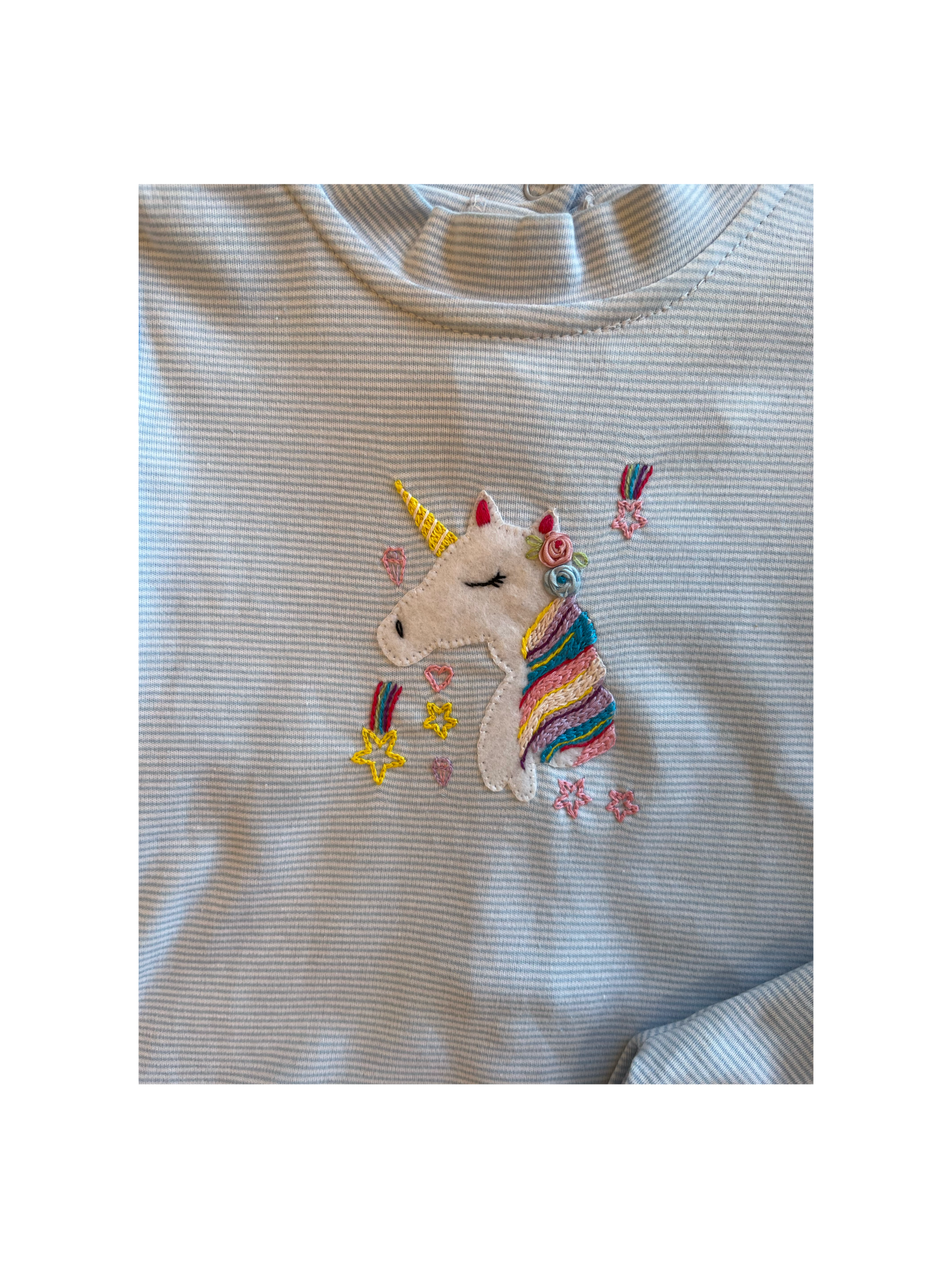 Rainbow unicorn 2 pc Set With Ruffles