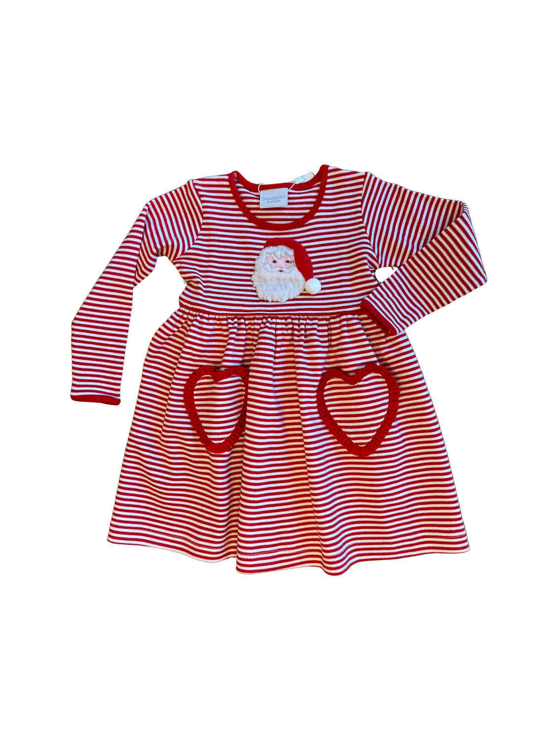 Santa Face with Silver Threads Popover Dress