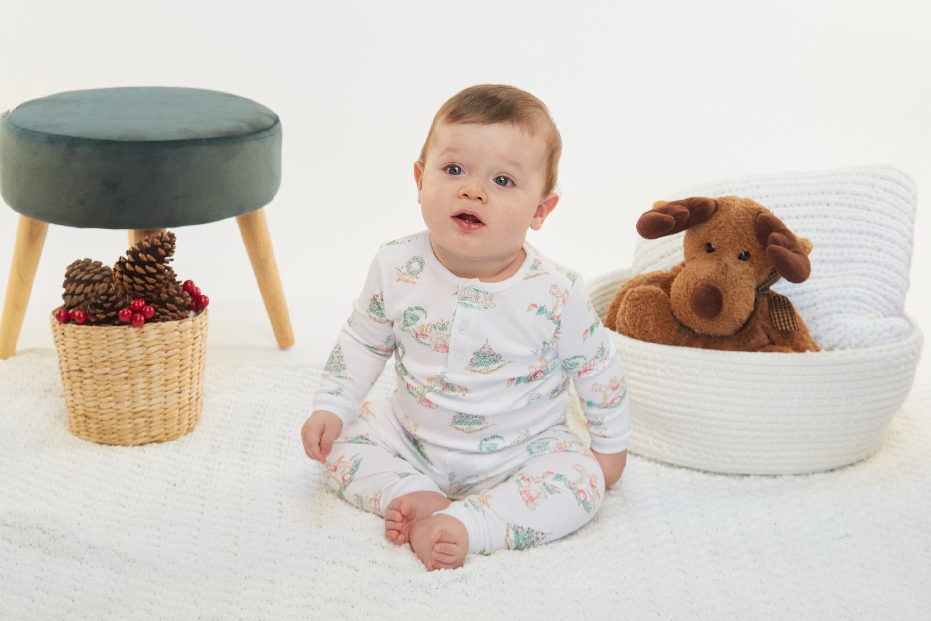 Christmas Toile Pajamas- Boy