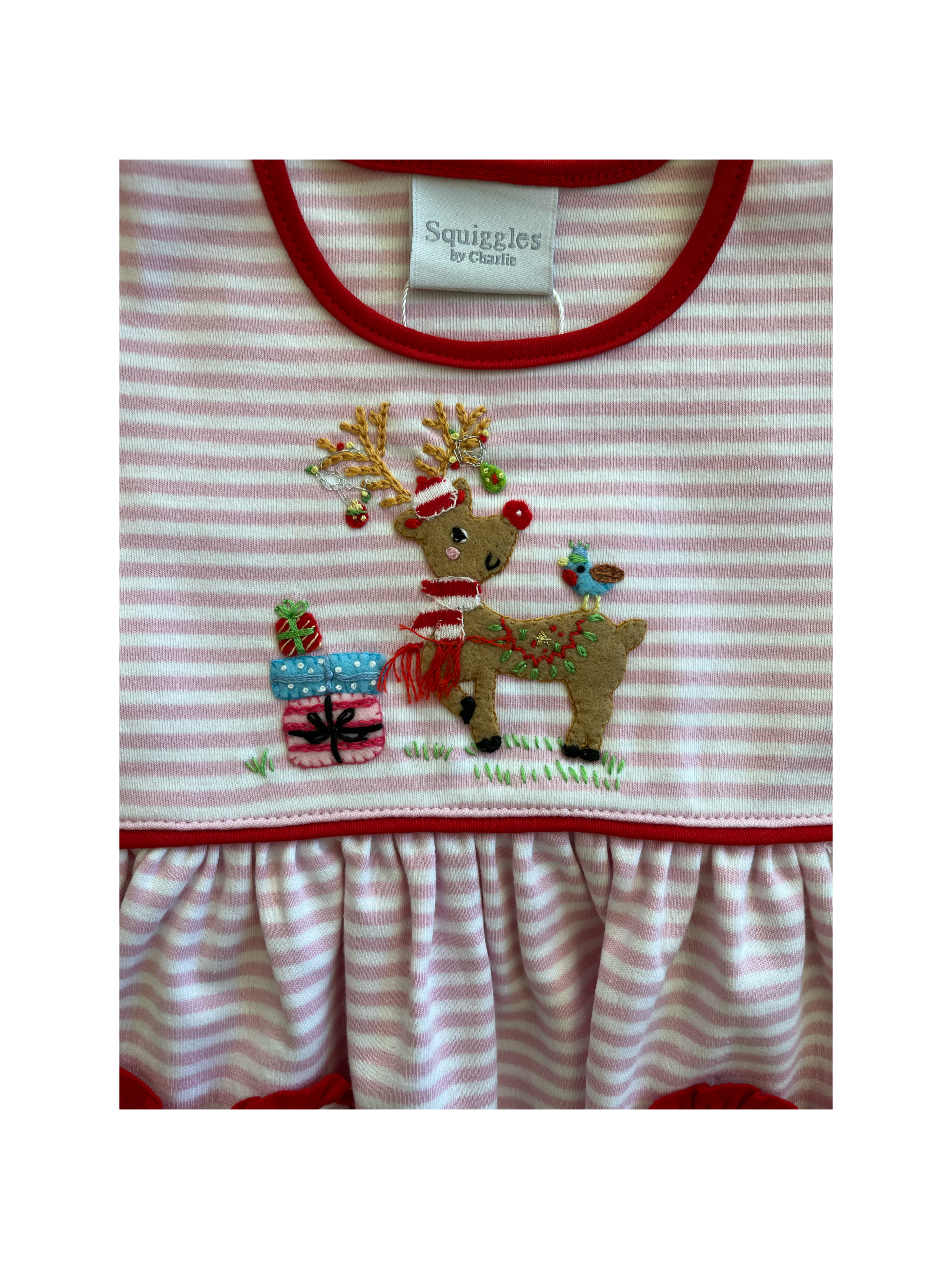 Pink Prancer L/S Popover Dress with Heart Pockets