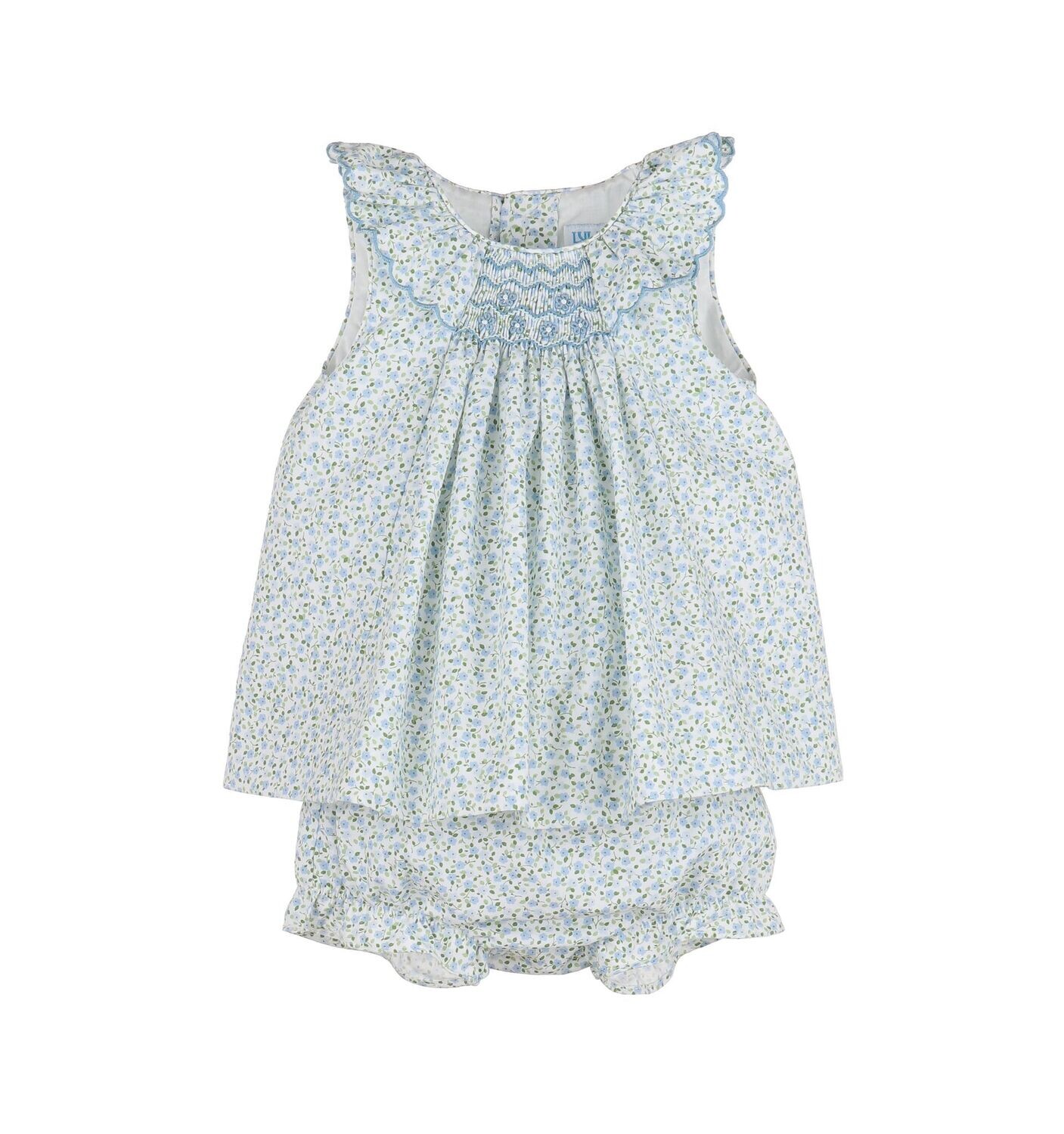 BLUE DITSY FLORAL BUBBLE