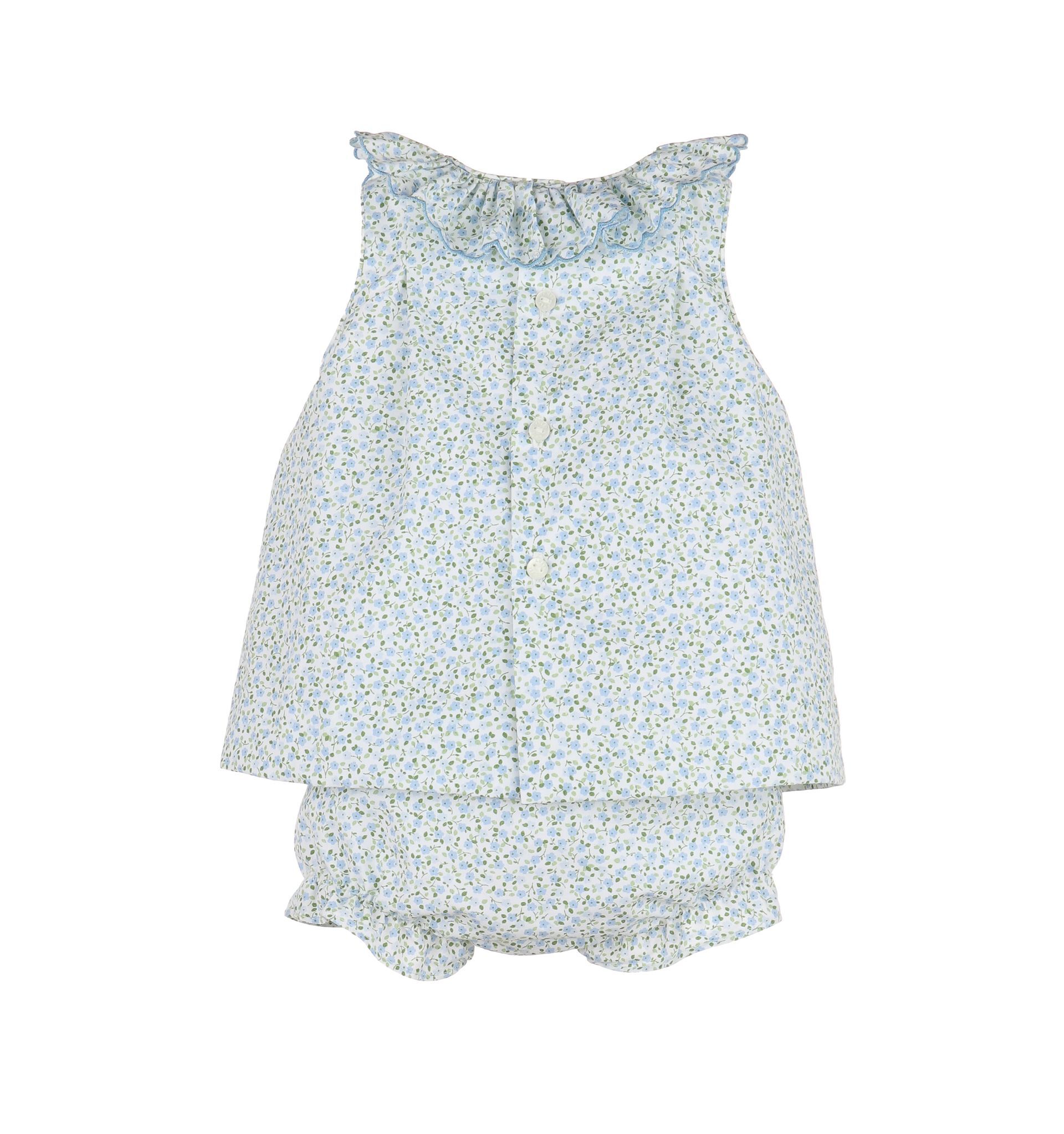 BLUE DITSY FLORAL BUBBLE