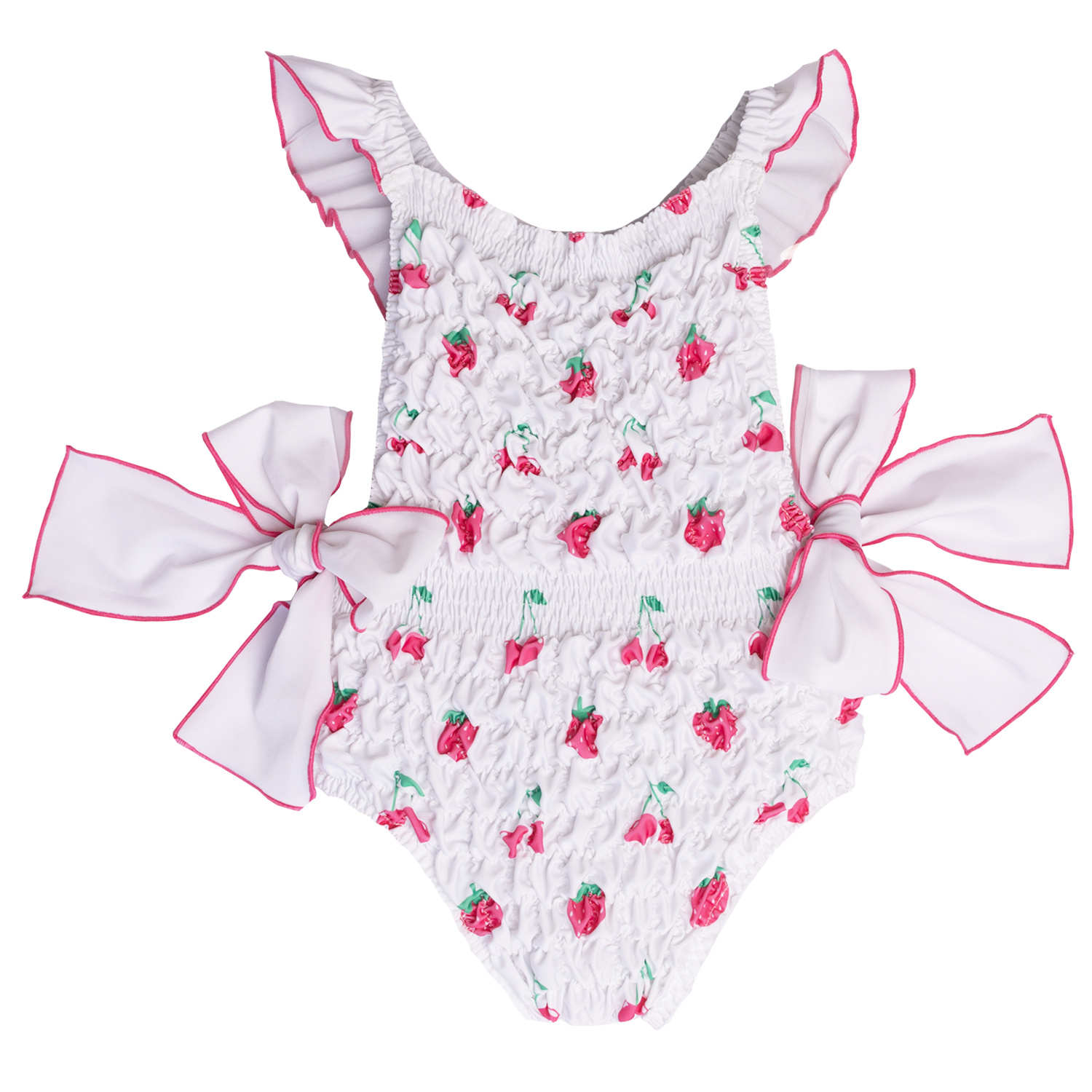 Pink Jam Berries Swimsuit w/ Bows On Hips