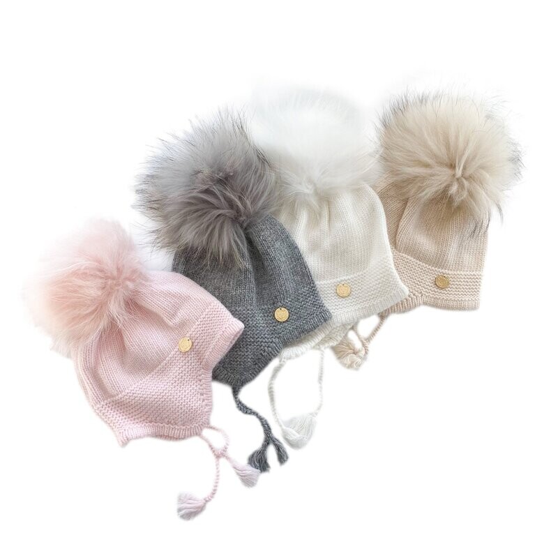 Cashmere Aviator Hat- Ivory