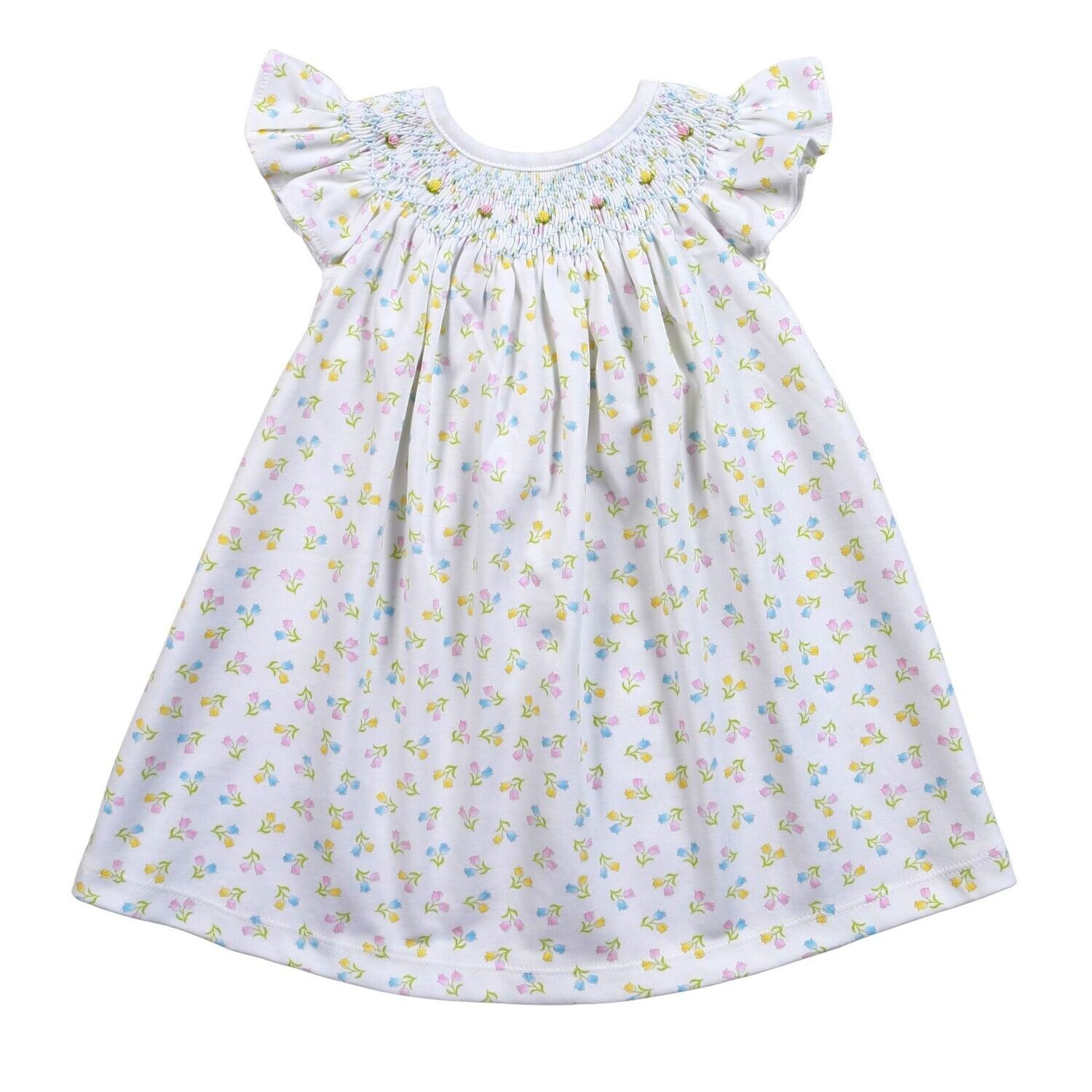 Sweet Tulips Hand Smocked Bishop Dress
