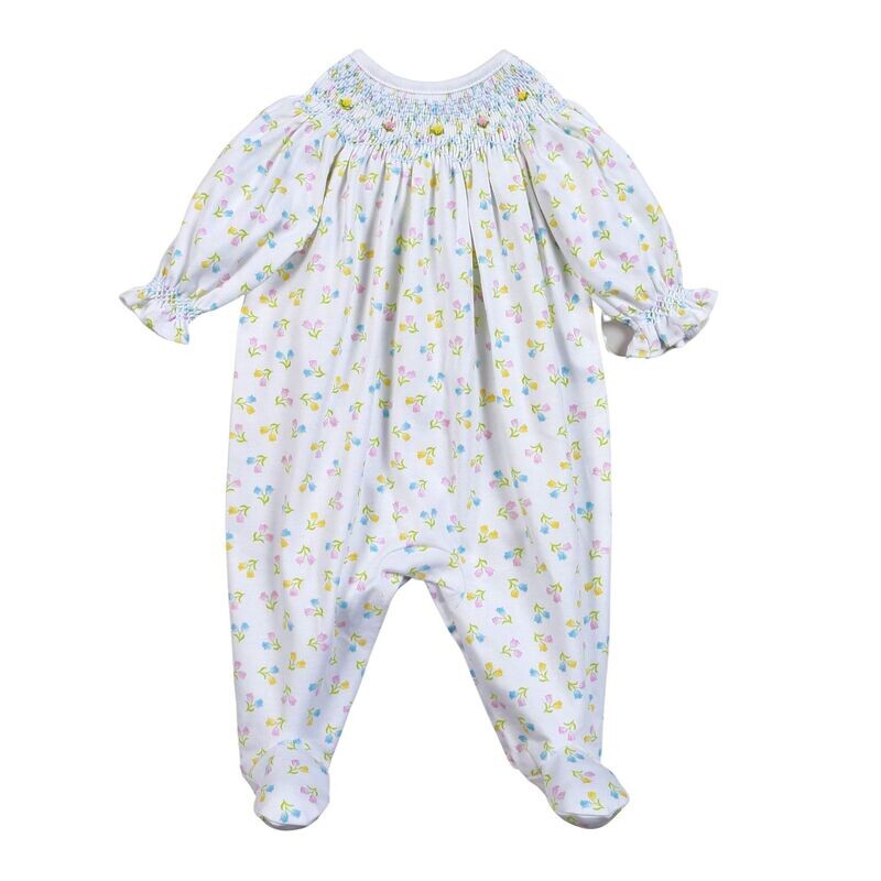Sweet Tulips Hand Smocked Bishop Footie