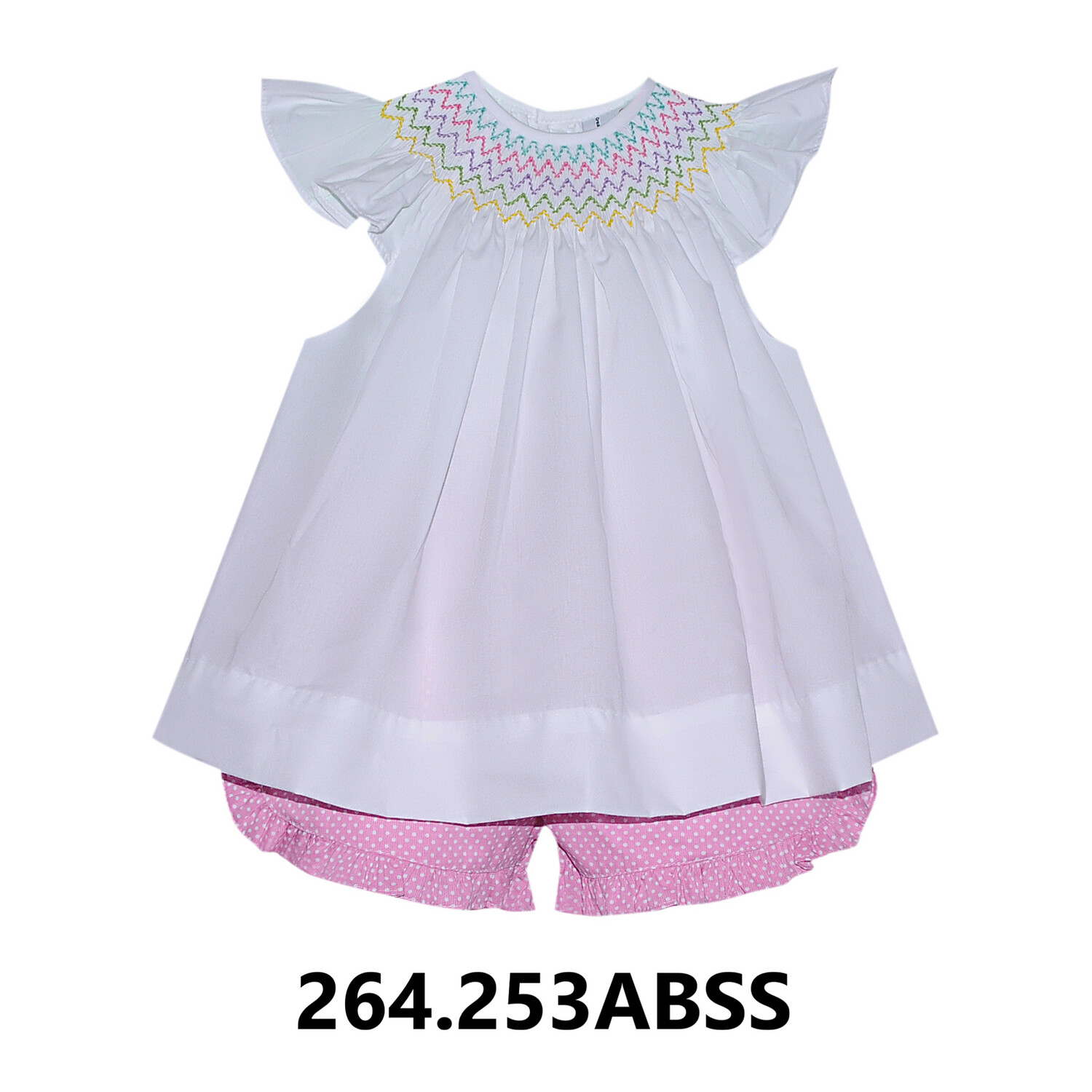 Rainbow Color Smocking Bishop Short Set