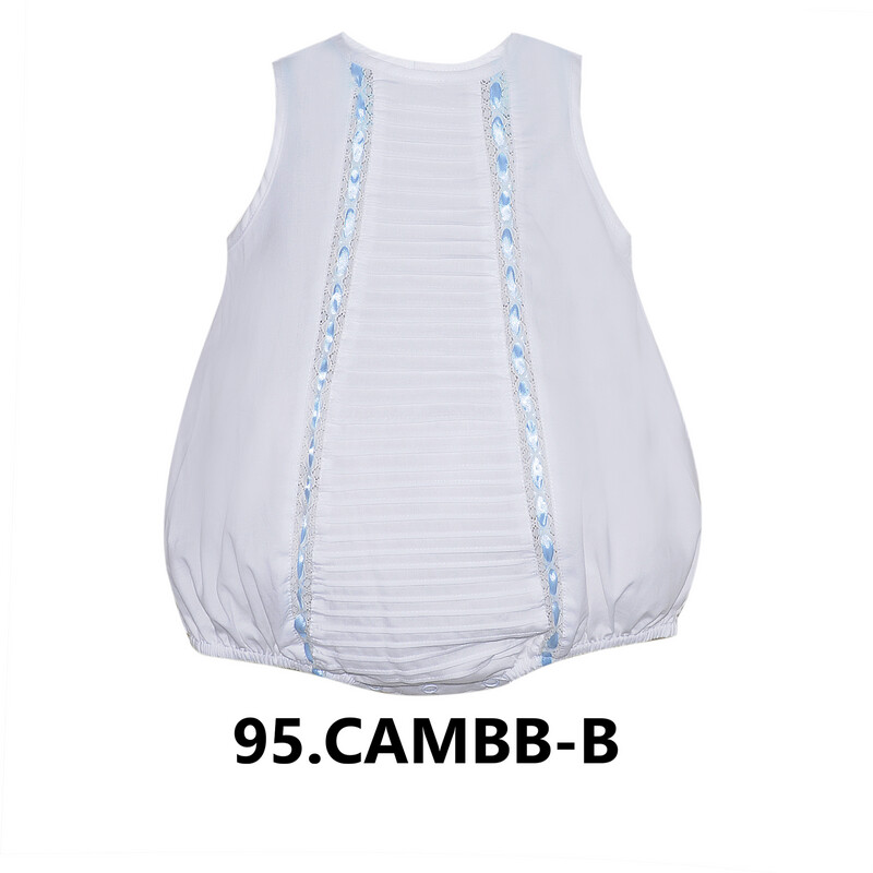 White Cameron Boy Bubble -Blue