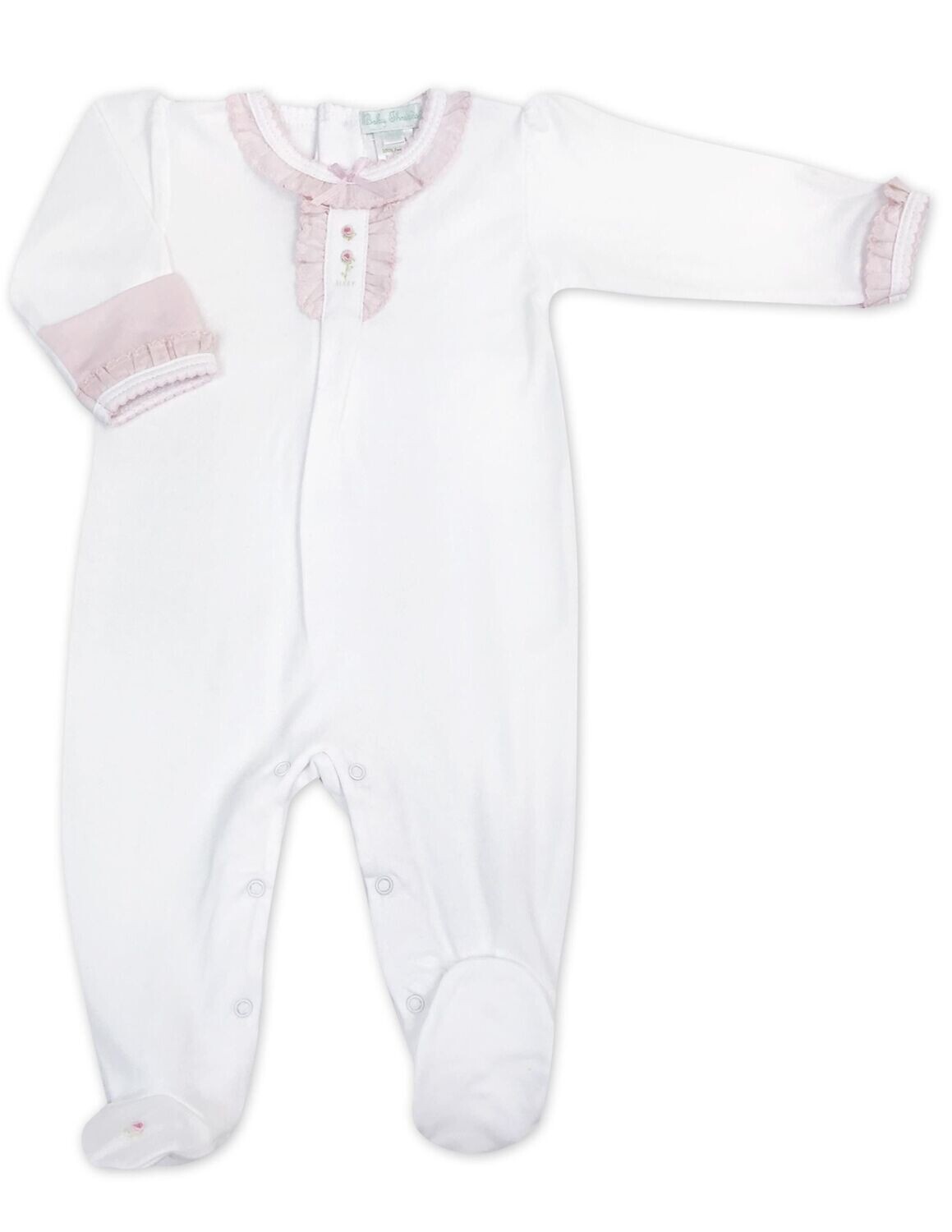 Rose Vine White Footie