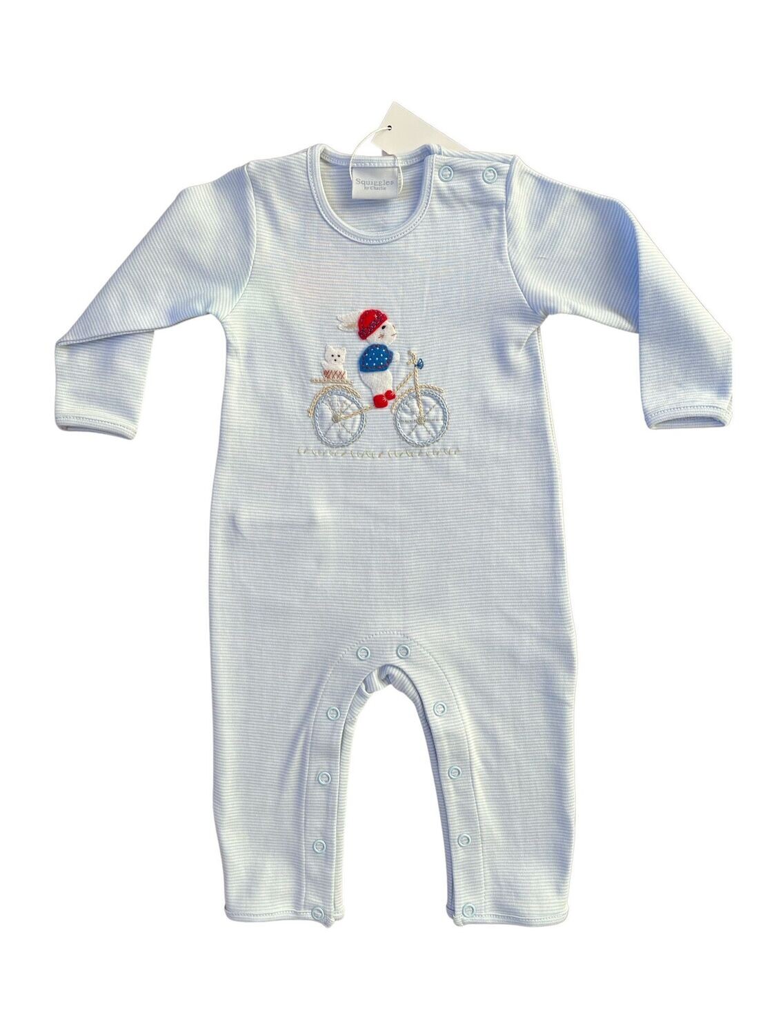 Bicycle Bunny Long Sleeve Coverall with Pocket