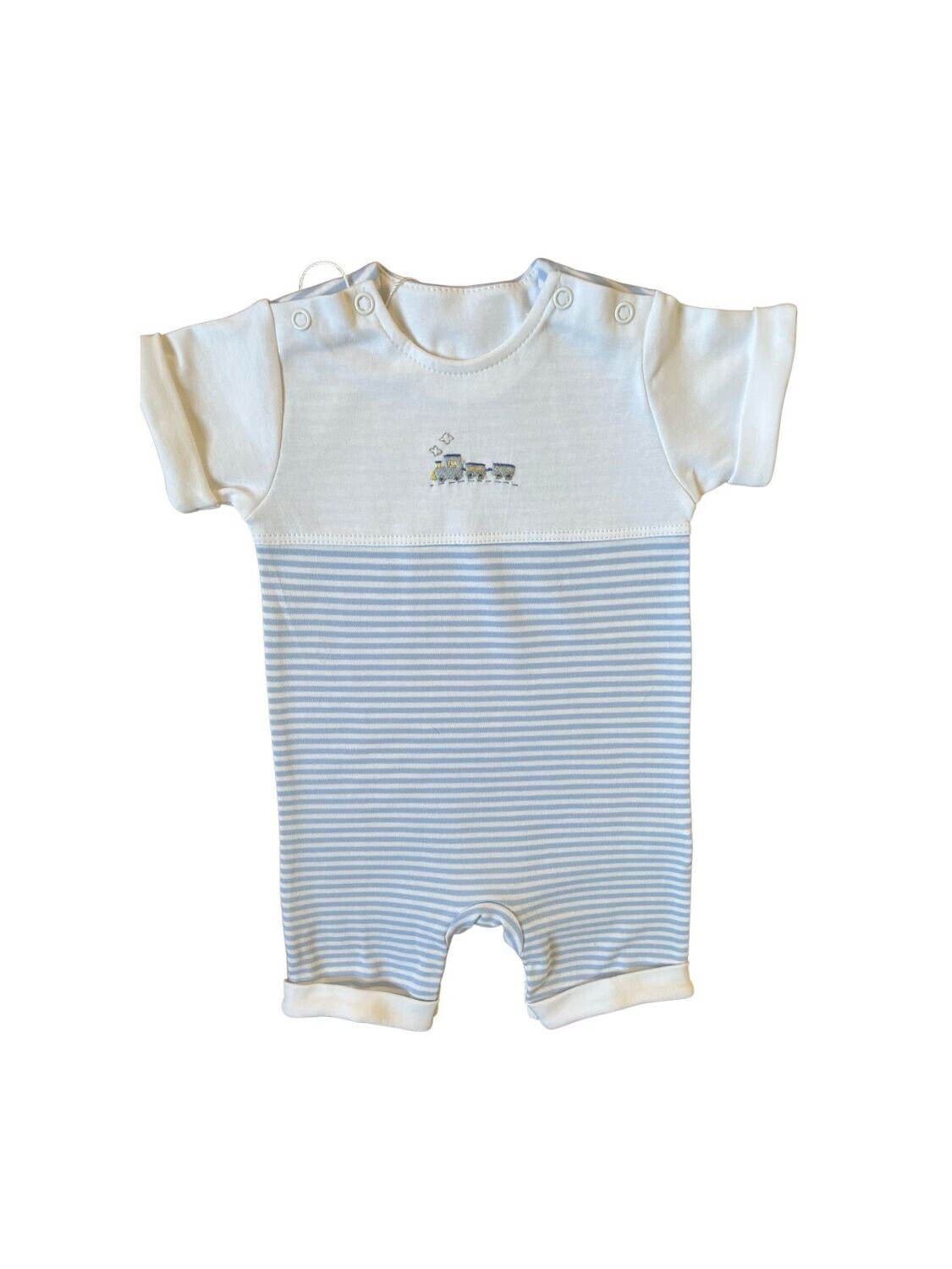 Mini Baby Train Romper with Short Sleeves