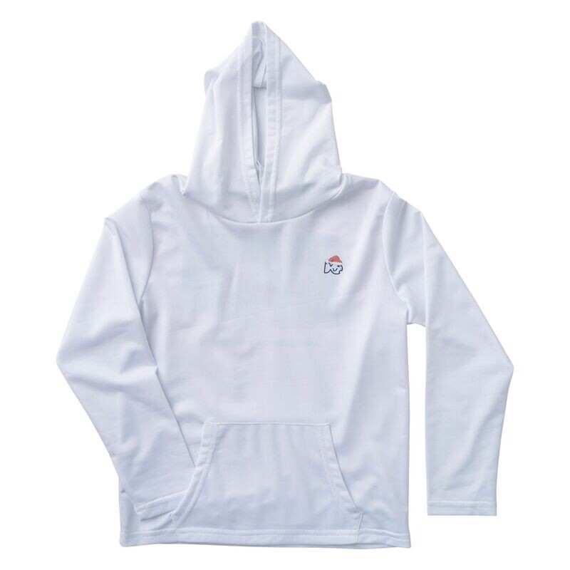 White Pro Performance Hoodie T-Shirt w/  Snowman