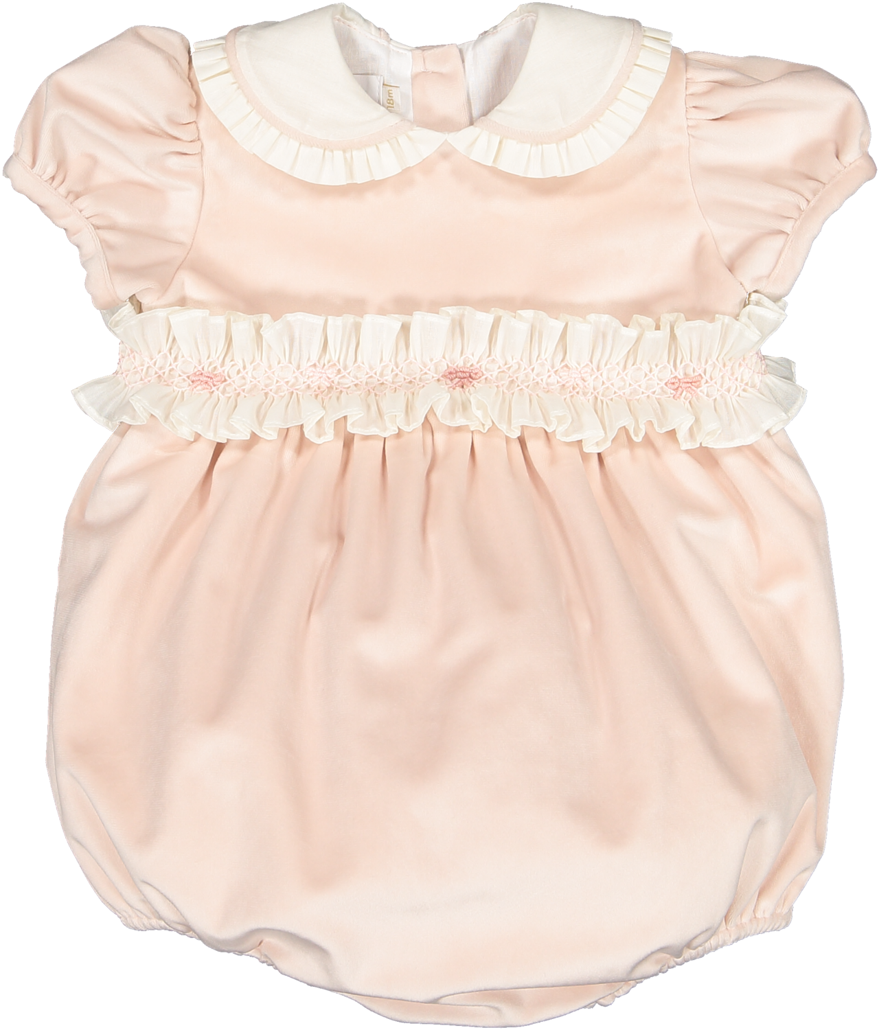 Powder Pink Velvet Romper