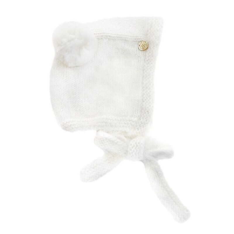 White Mink Cashmere Teddy Hat