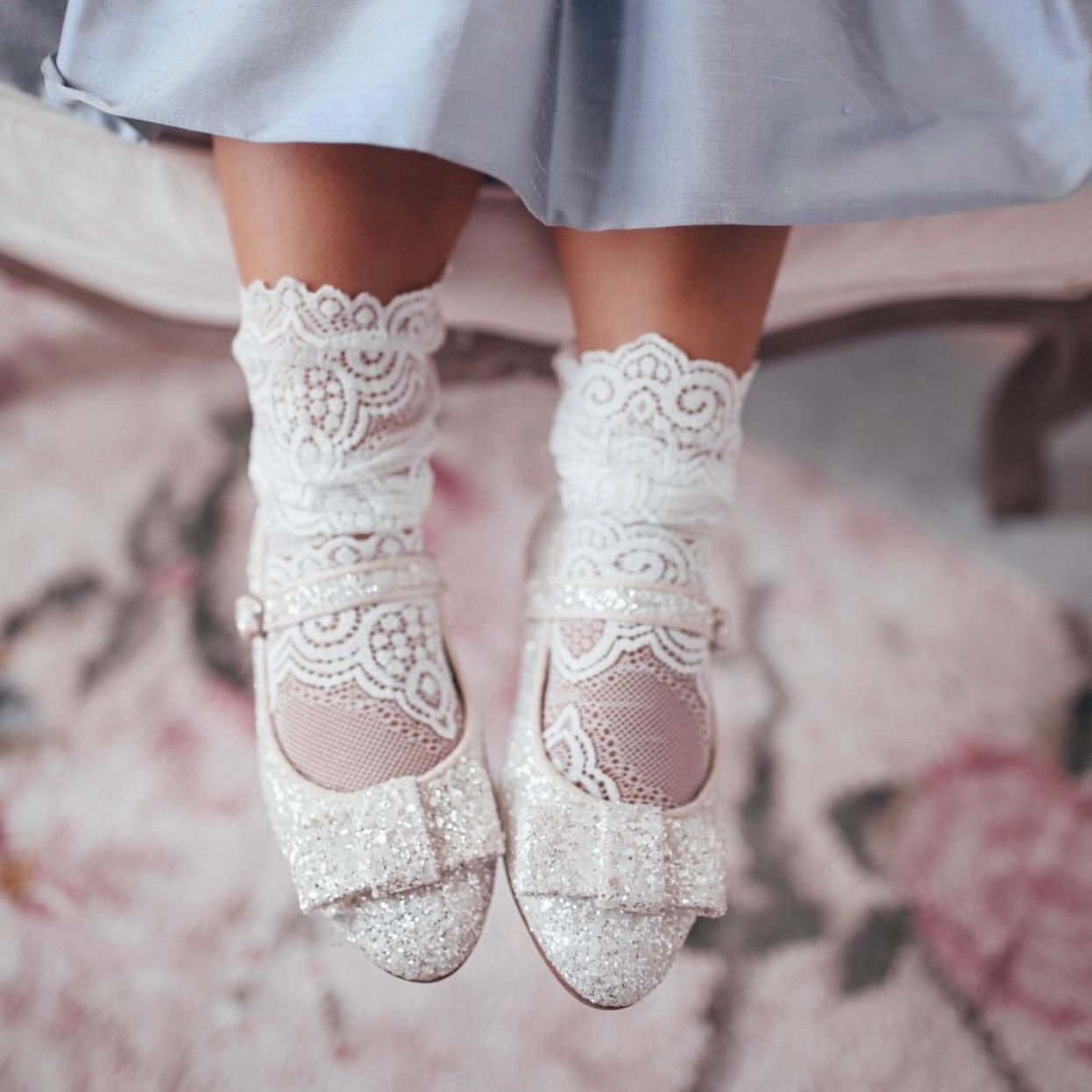 Alice Lace Socks- White
