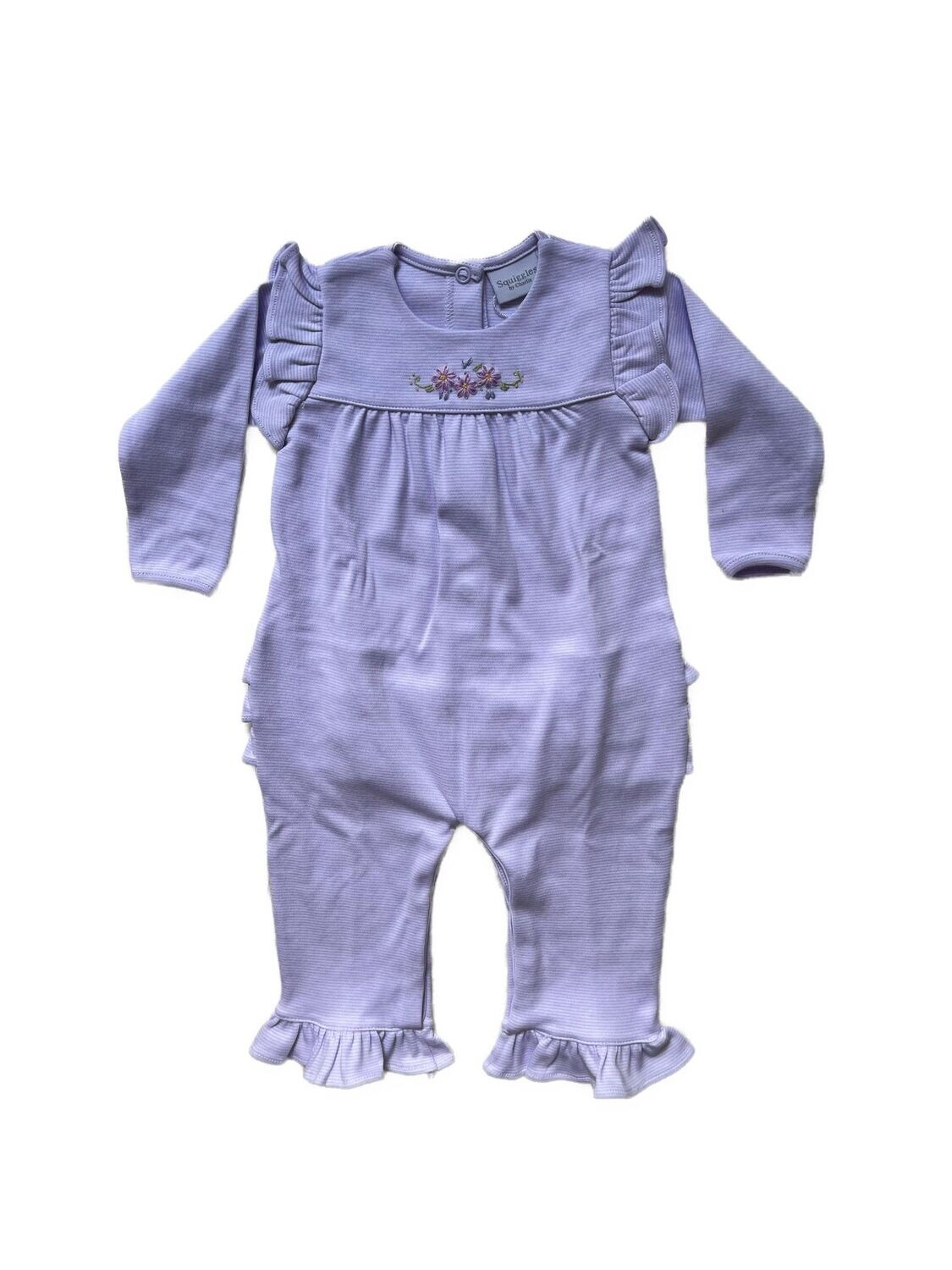 Lazy Daisy Coverall w/ Bow on Side, Size: 6-9m