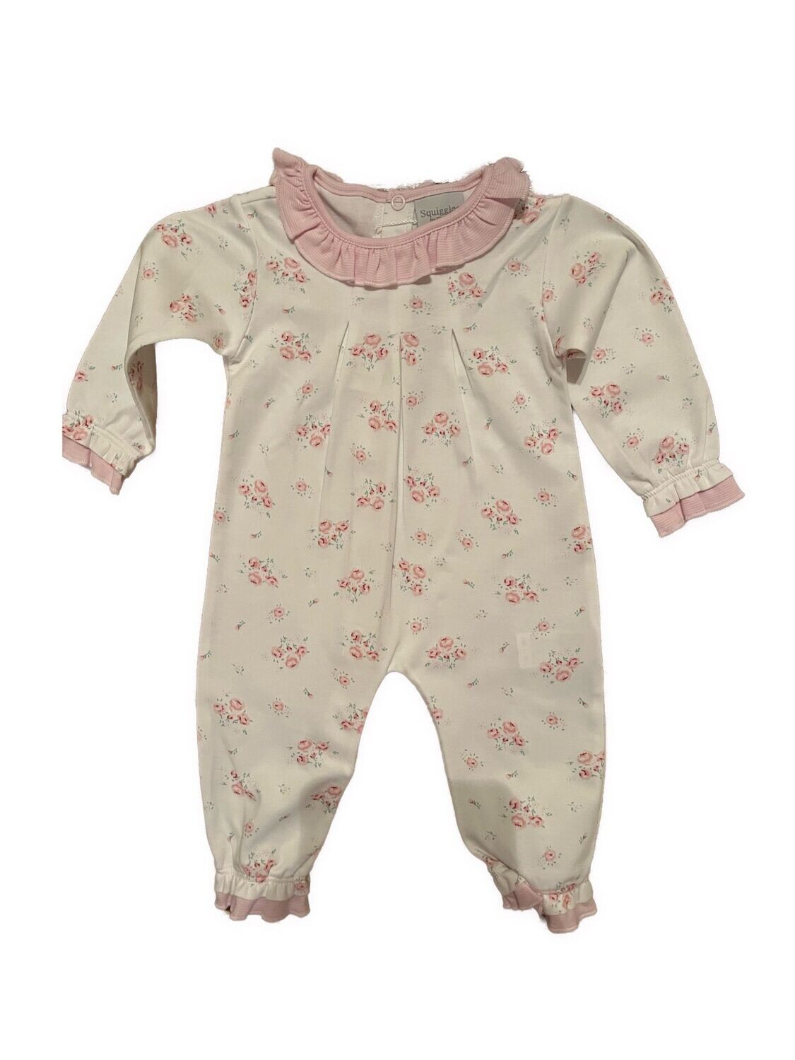 Rose Coverall w/ Ruffle, Size: 0-3m