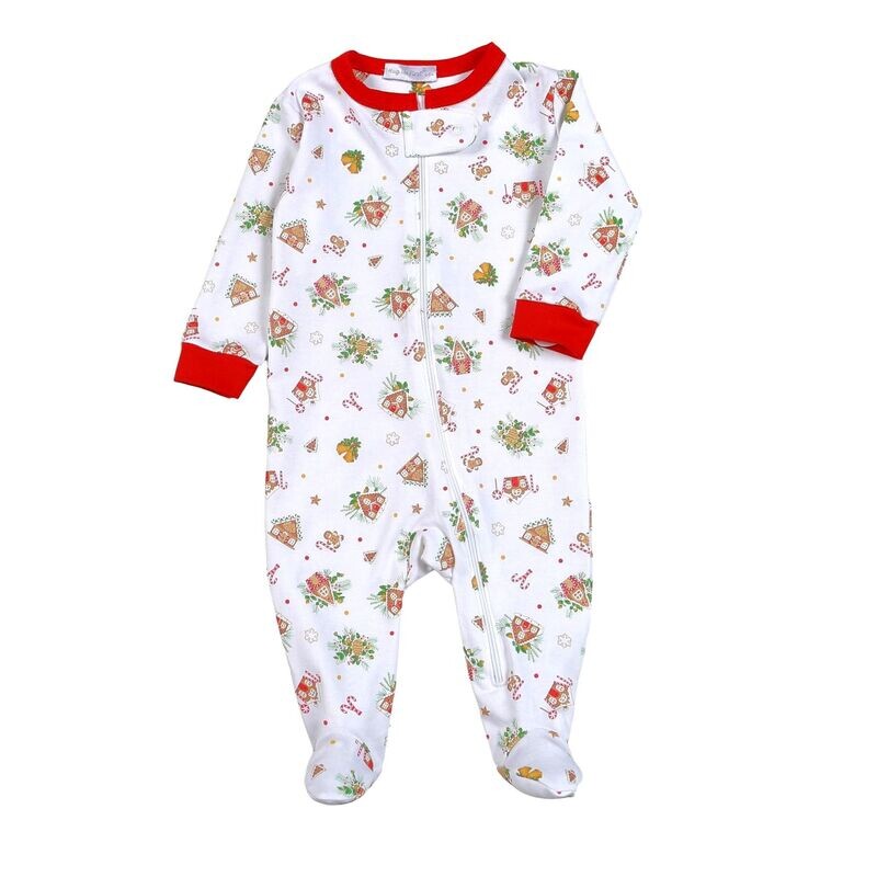 Gingerbread Man Zip Footie