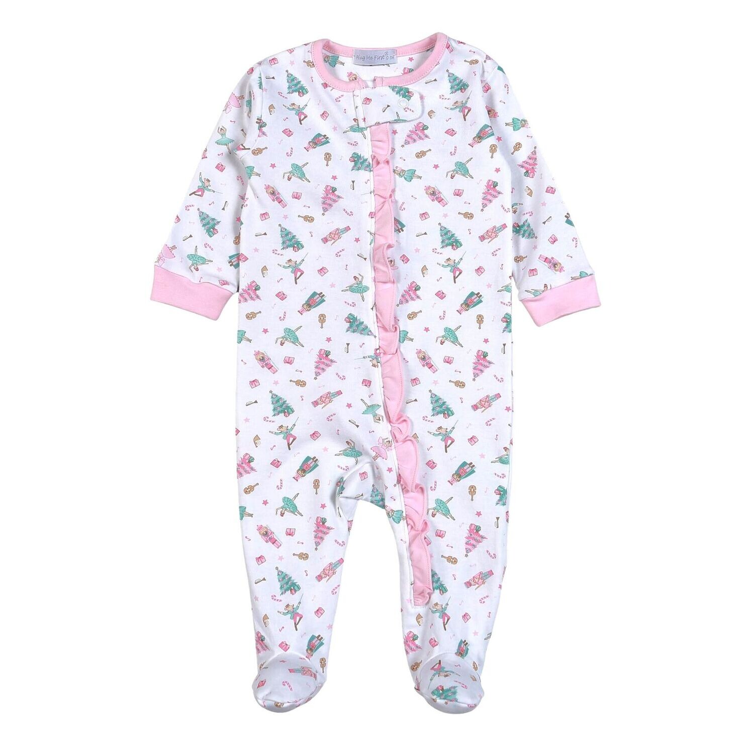Nutcracker Zip Footie w/ Ruffle