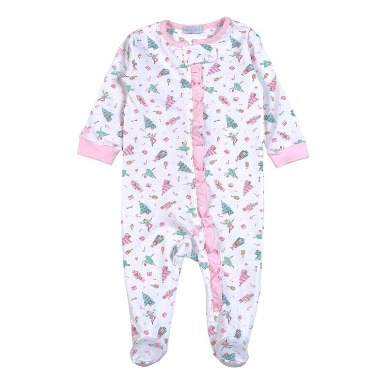 Nutcracker Zip Footie w/ Ruffle