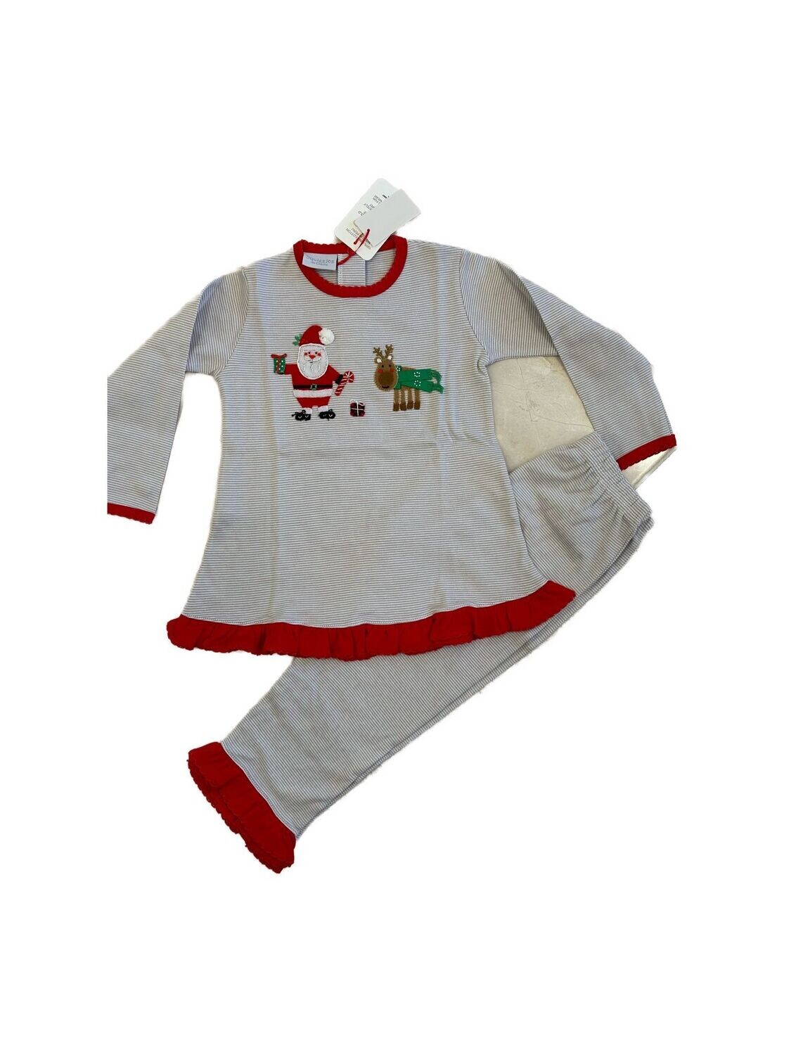 Santa w/ Reindeer Girl Pant Set