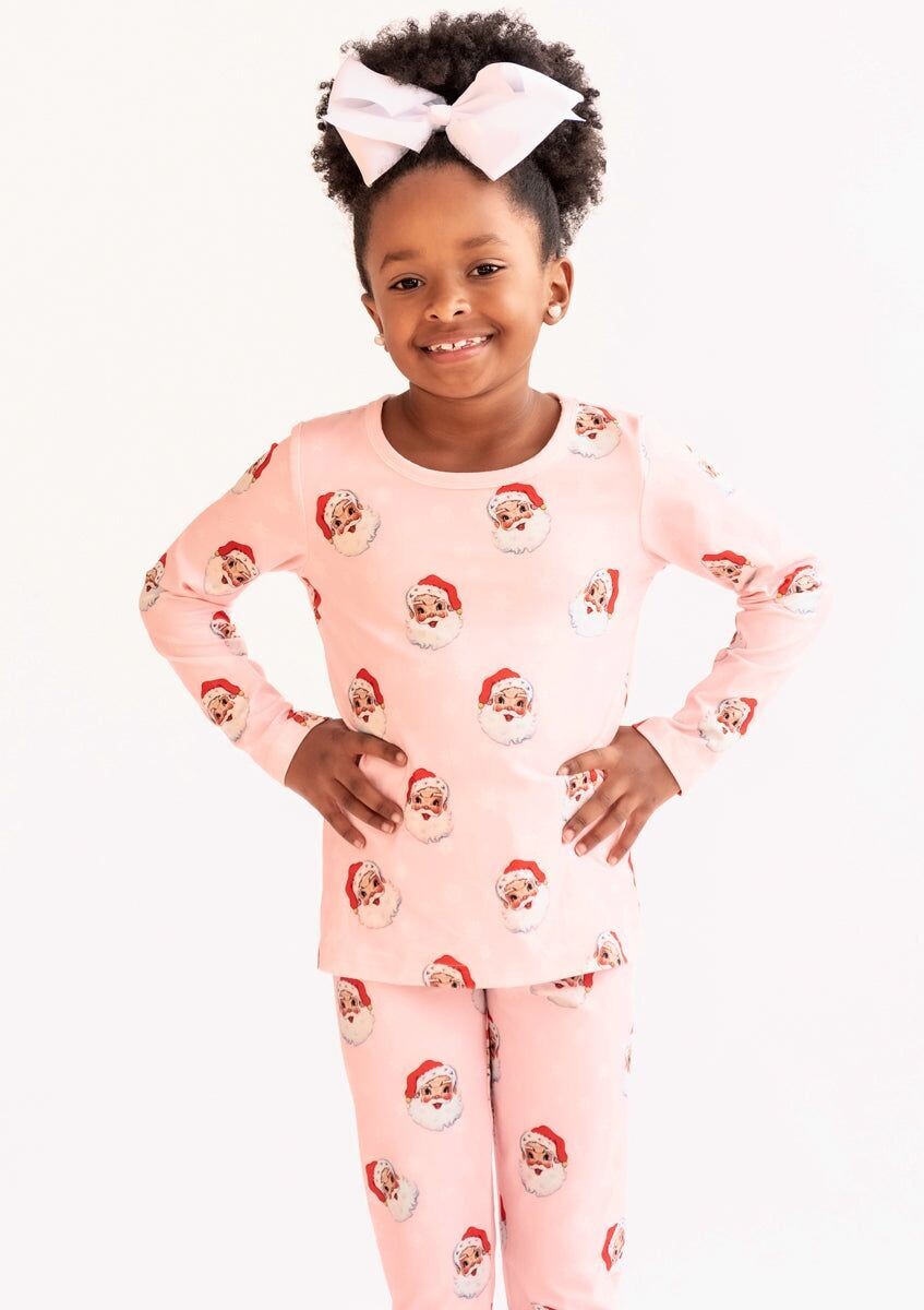 Pink Vintage Santa PJ Set