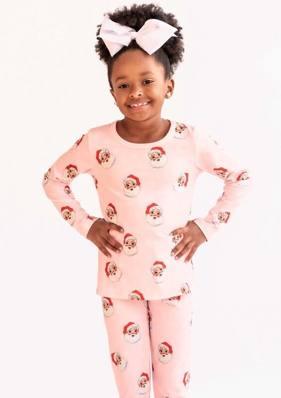 Pink Vintage Santa PJ Set