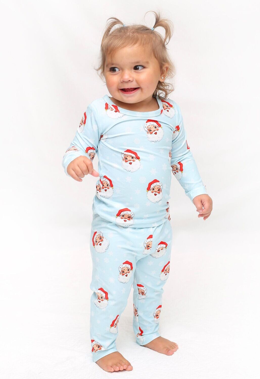 Blue Vintage Santa 2pc PJ