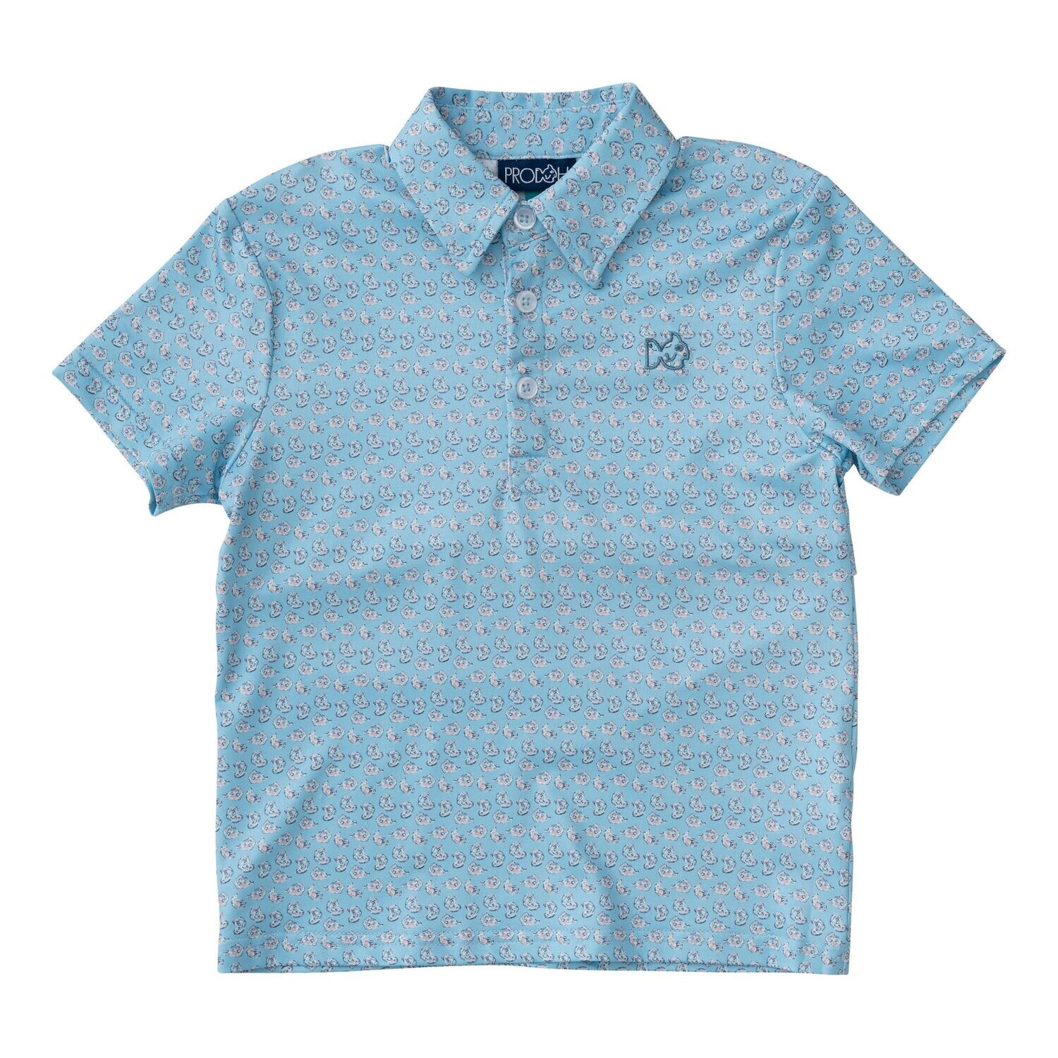 Pro Performance Polo-Oyster Print, Size: 2T