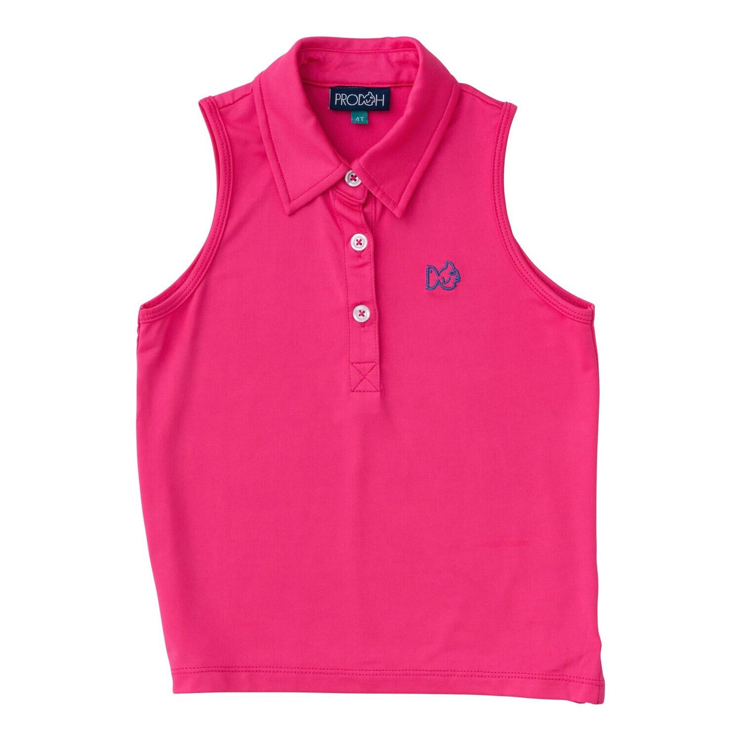 Sleeveless Pro Performance Polo-Cheeky Pink, Size: 2T