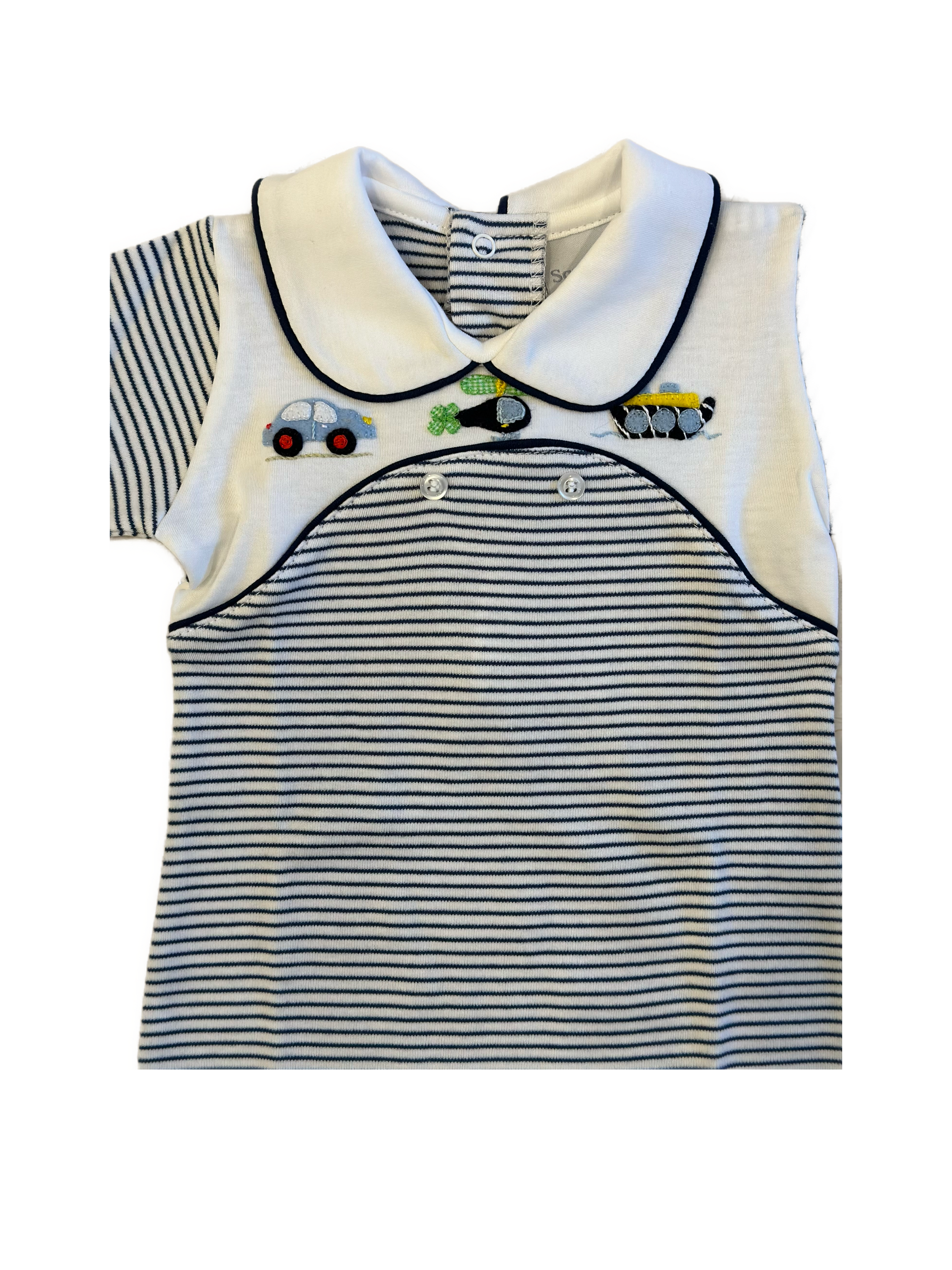 Beep, Whirl, Toot L/S Coverall w/ White Yoke