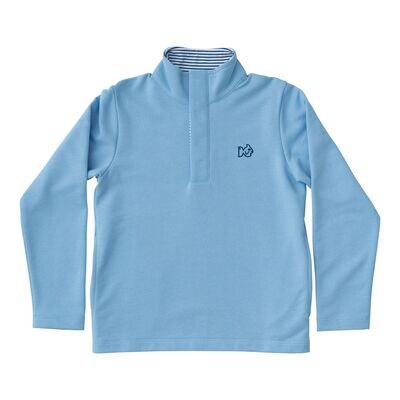 Sporty Snap Pullover-Placid Blue