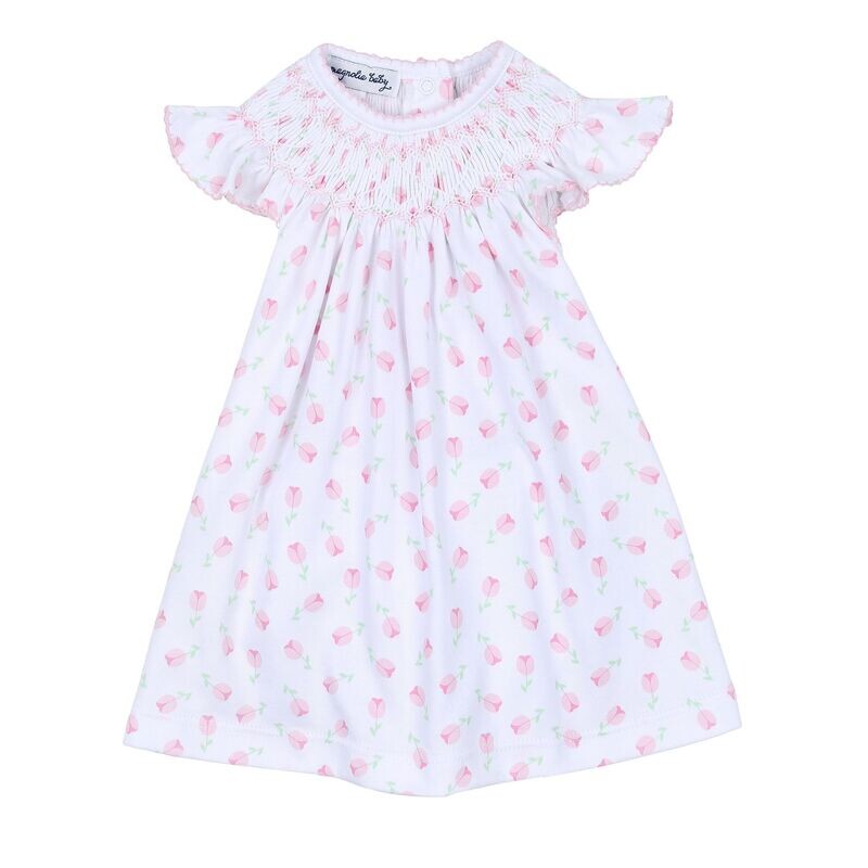 Teresa's Classic Bishop Printed Flutters Toddler Dress