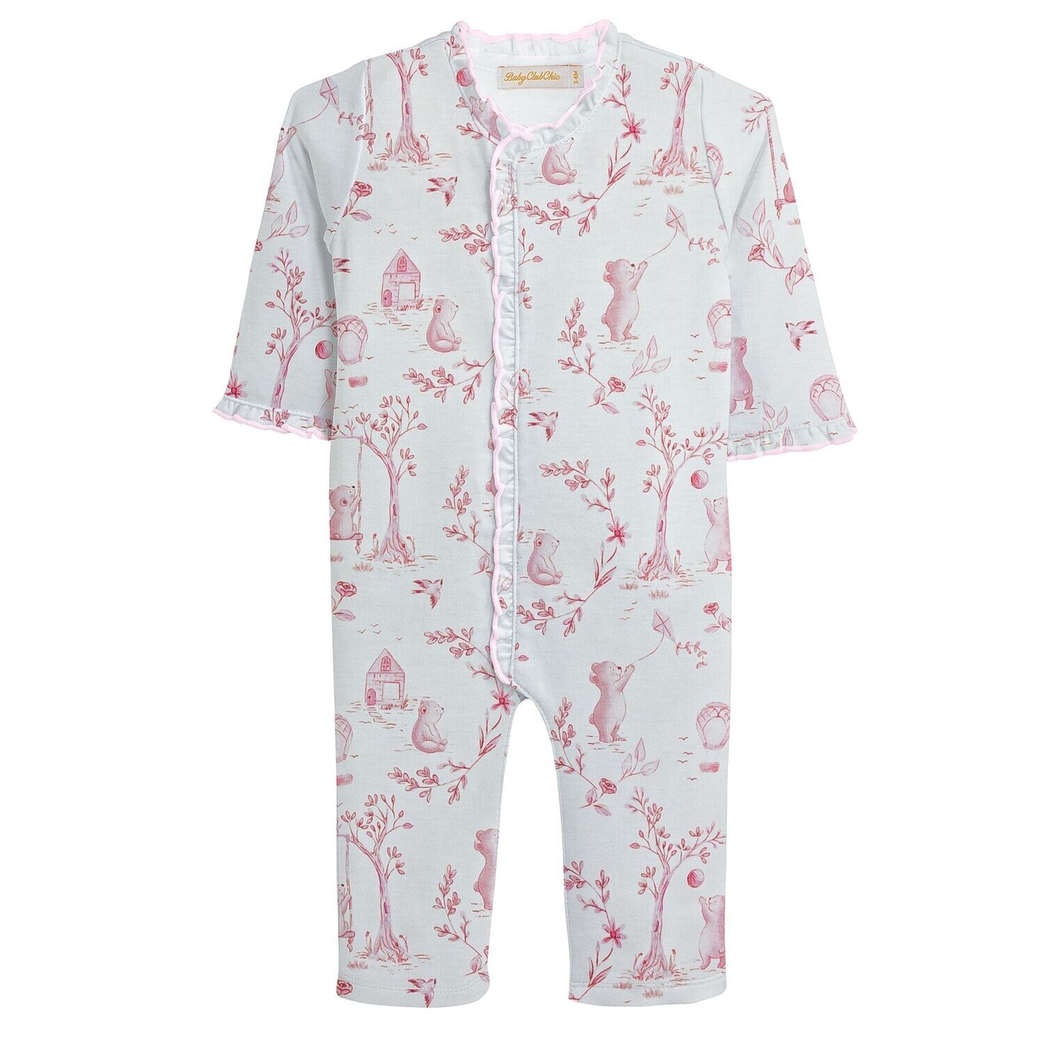 Toile de Jouy - Pink Coverall, Size: NB