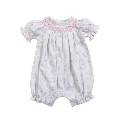 Sweetheart Roses Pima Hand Smocked Footie