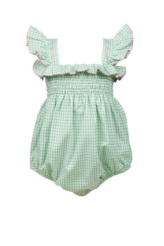 Rosemary Green & White Check Bubble