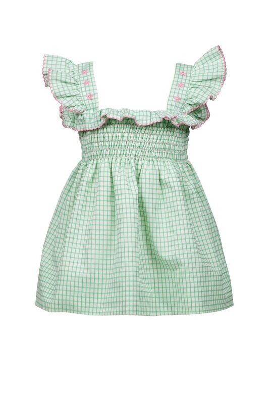 Rosemary Green & White Check Dress