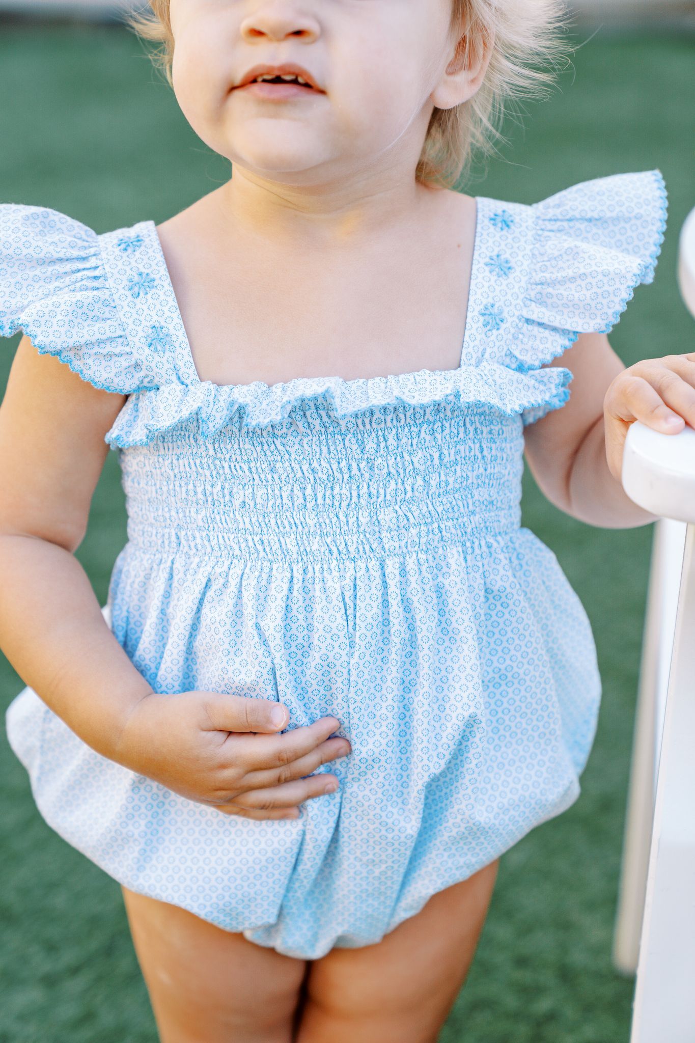 Rosemary Blue & White Floral Bubble