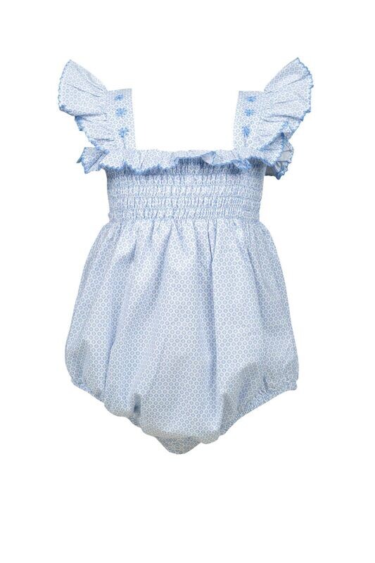 Rosemary Blue & White Floral Bubble