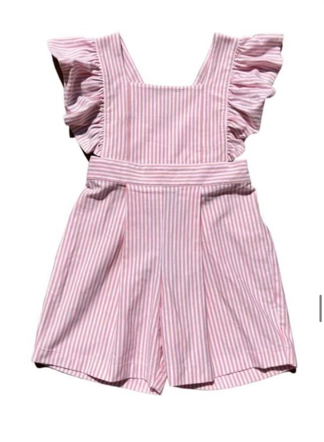 Pink Stripe Romper