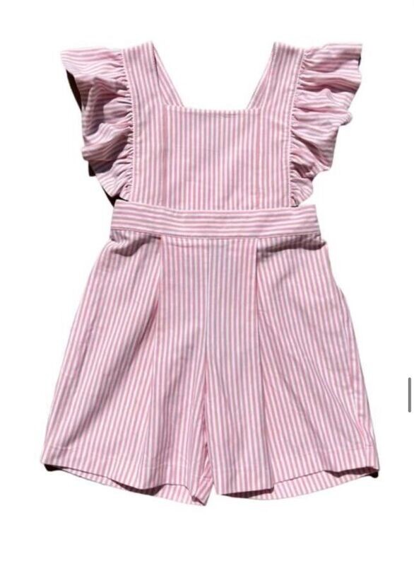 Pink Stripe Romper